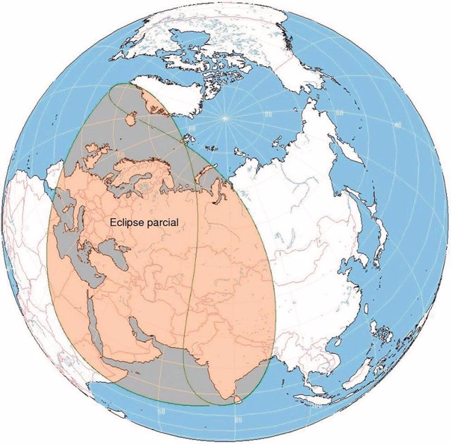 Scope map of the partial solar eclipse of October 25