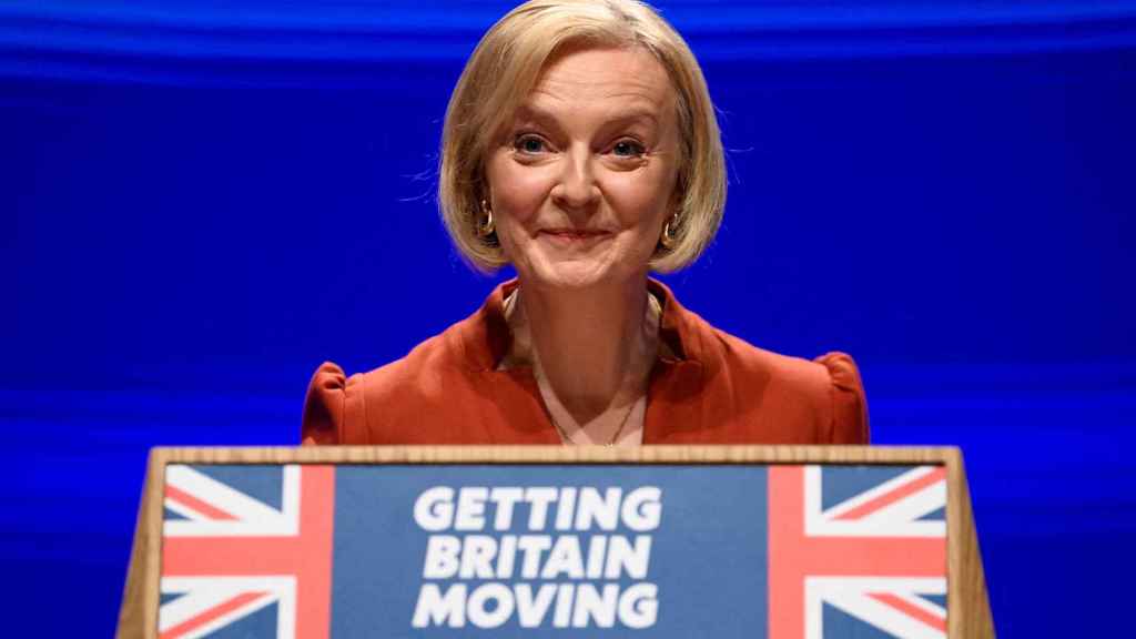 Prime Minister Liz Truss at a conference of her party last September.