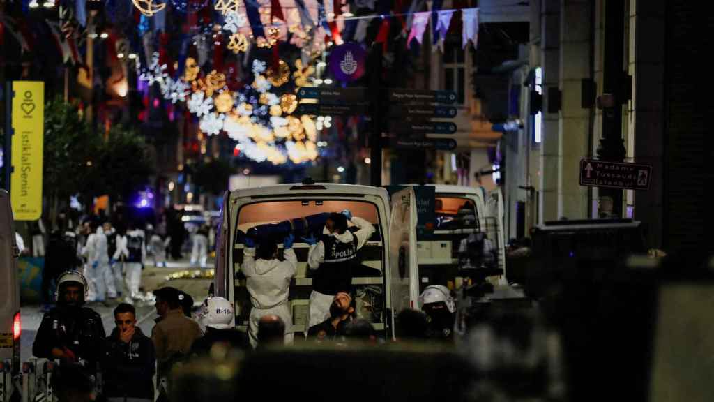 Site of the attack in Istanbul.