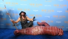 Look at Heidi Klum's worm costume on Halloween