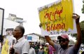 Hundreds of protesters protest against the Government of Sri Lanka in Colombo