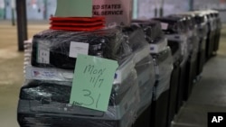 Voting machines are stored in the Allegheny County Division of Elections warehouse in Pittsburgh before shipping to polling places throughout Allegheny County on November 3, 2022.