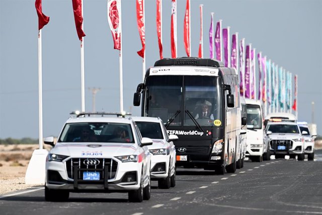 Arrival of the German soccer team in Qatar