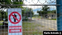 Entrance to the Cerro Blanco mine, located 5 kilometers from the town of Asunción Mita in Guatemala.