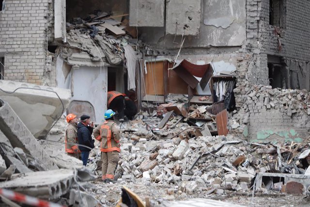 Archive - Debris after a shelling in Mikolaiv, Ukraine