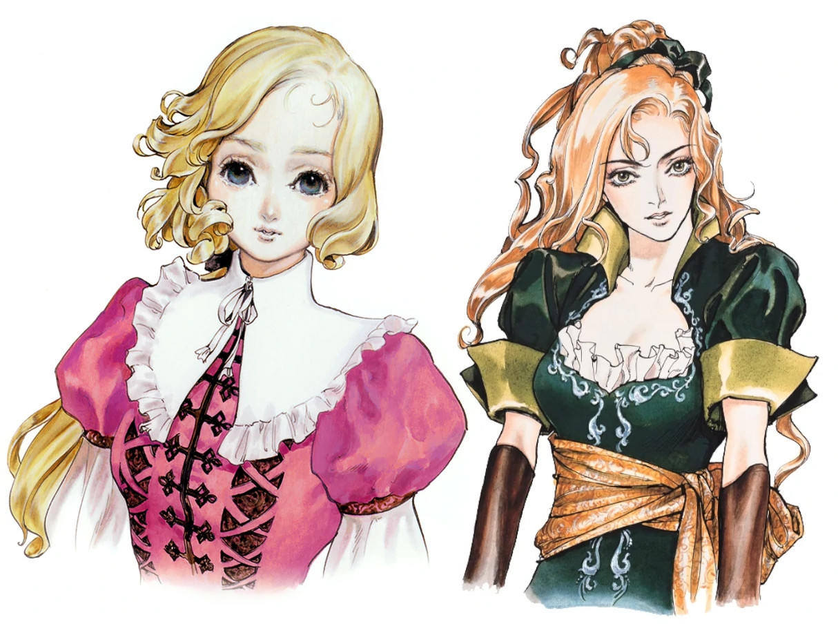 Right: Maria Renard in Castlevania: Rondo of Blood.  Left: Renard at Symphony of the Night