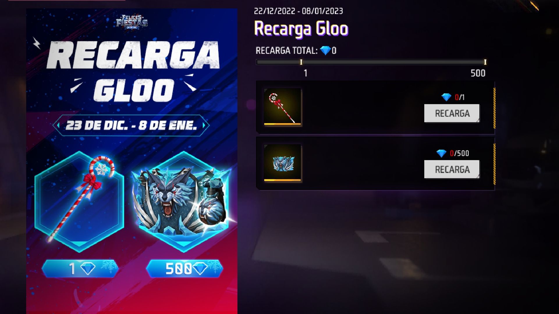 Free Fire: how to get all the rewards of the "Gloo Recharge" event