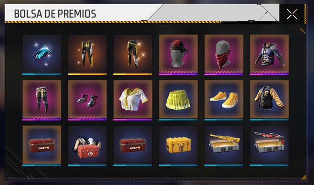 New reward items on Free Fire