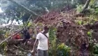 Shocking landslide after earthquake in Indonesia