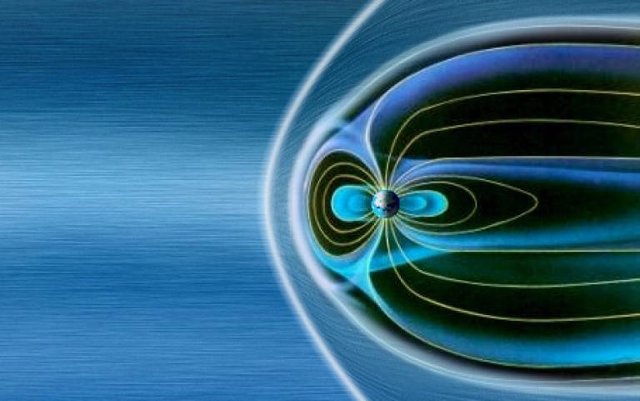 Shock wave preceding the Earth's magnetic field