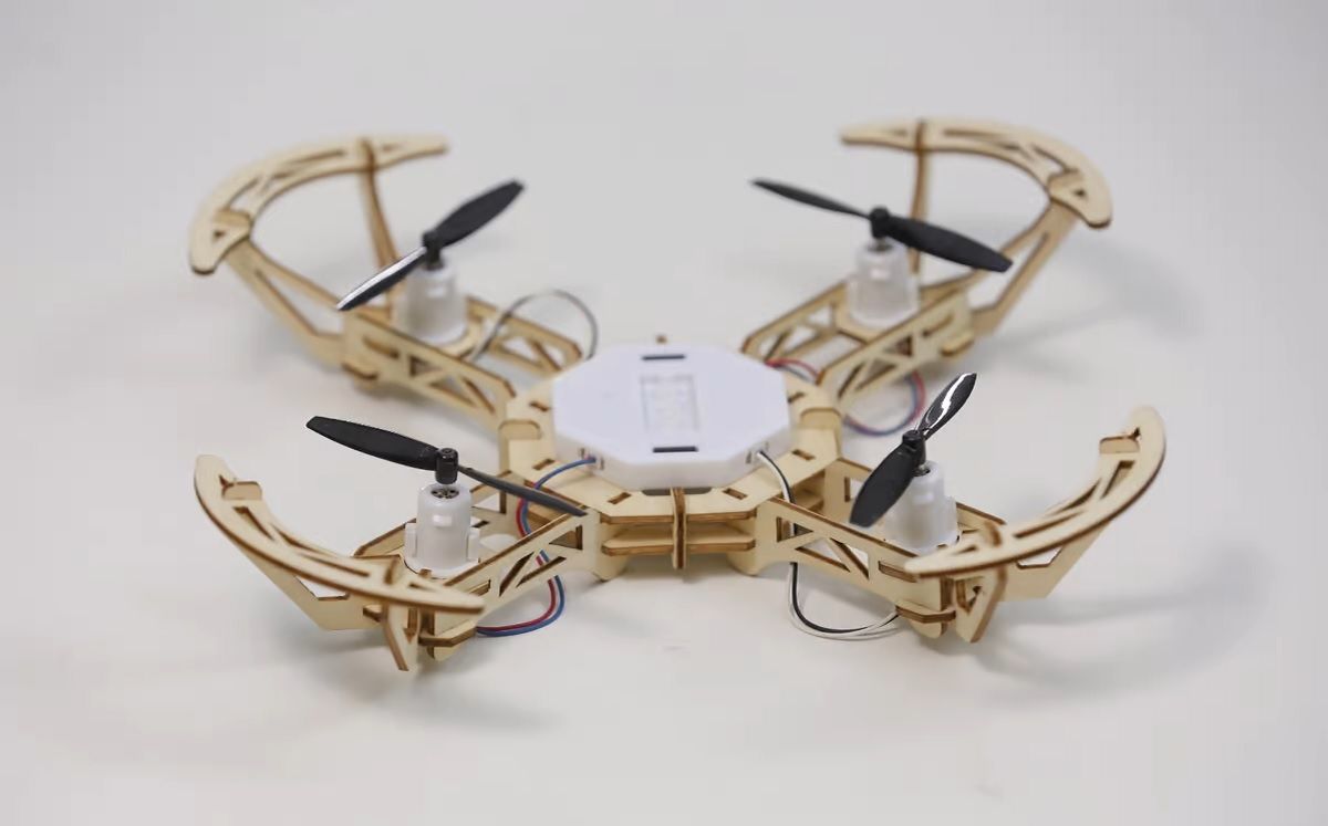 A drone can be created out of anything, even wooden sticks.