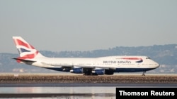 FILE: A British Airways Boeing 747-400 taxi at San Francisco International Airport, San Francisco.