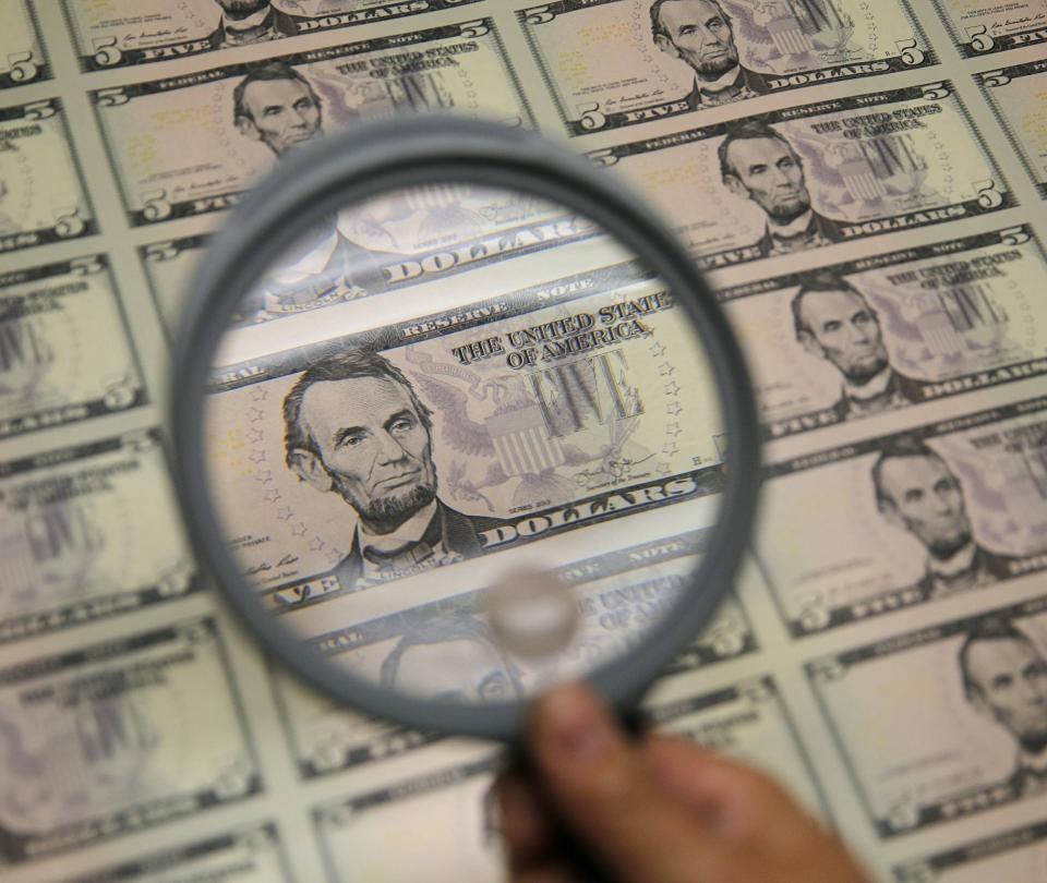 Dollar fell sharply and traded below the $4,600 level