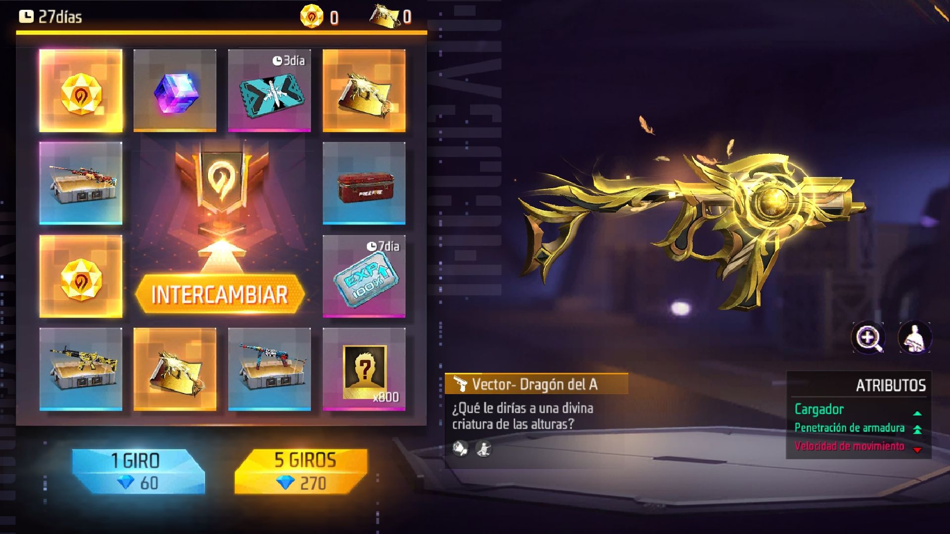 Free Fire: how to redeem the skin “Vector - Sunset Dragon” in the Incubator