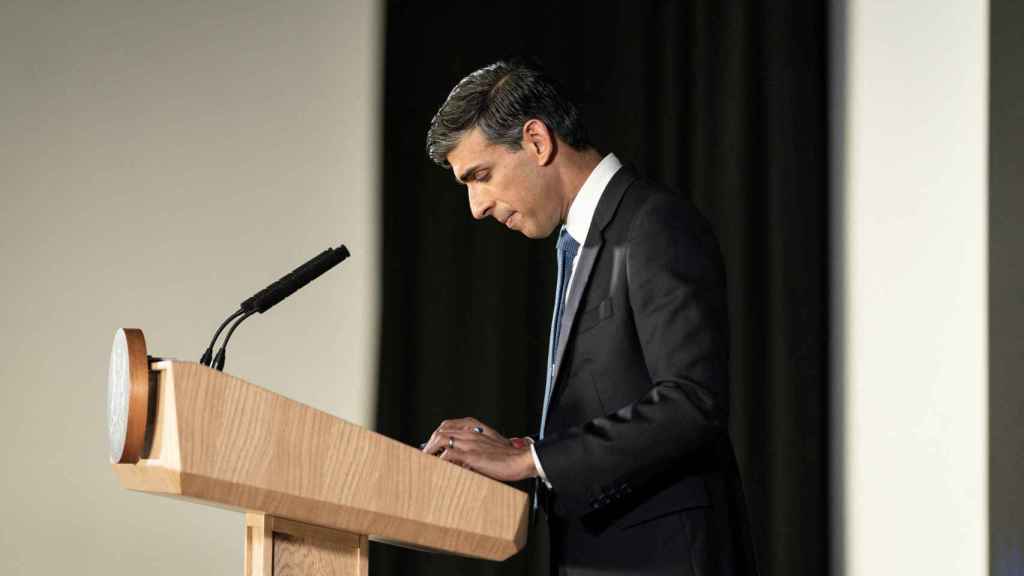 Rishi Sunak during his annual address.