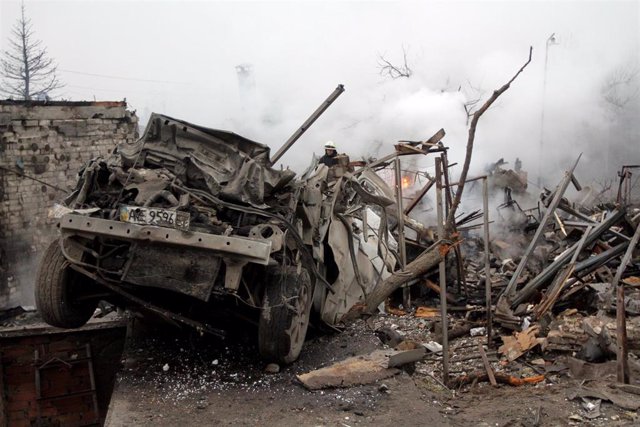 Archive - 26 November 2022, Ukraine, Dnipro: A general view of the destruction as a result of shelling by Russian troops.  Photo: -/Ukrinform/dpa