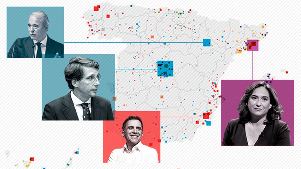 The most voted list does not govern in the municipalities where one in four Spaniards reside