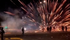 They launch fireworks at the police in protests in Bolivia