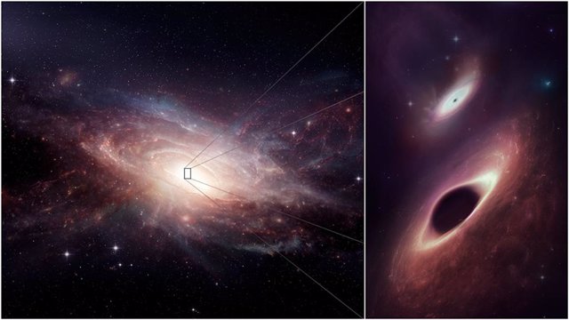 ALMA Scientists Find A Pair Of Black Holes Dining Together In A Merger Of Nearby Galaxies