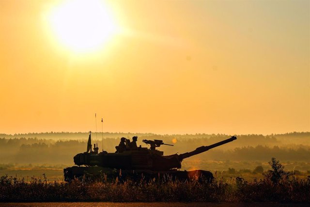 US model Abrams tank in Poland