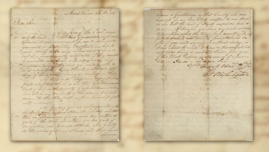 The Raab Collection unearthed a hitherto unknown letter from George Washington, written on the eve of the 1787 Constitutional Convention. (Courtesy of the Raab Collection)