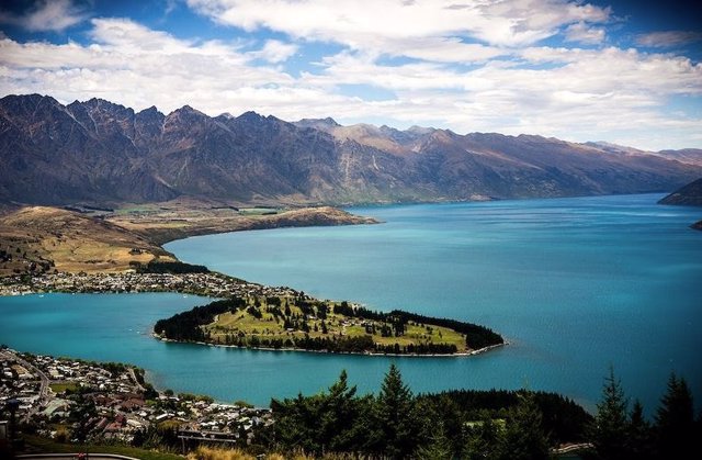 Coastal landscape in New Zealand