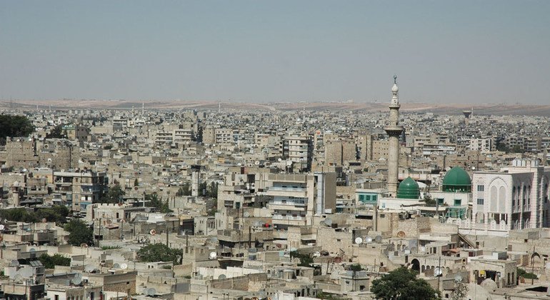 Aerial view of the Old City of Aleppo.  File photo.