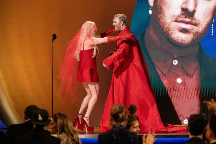 Madonna presented the first performance by an openly transgender woman at the Grammys.  (Credit: Timothy Norris/FilmMagic/Getty Images)