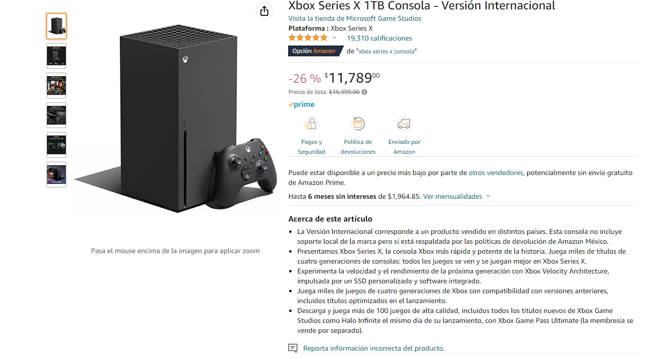 Offer: the Xbox Series X reaches one of its lowest prices on Amazon Mexico