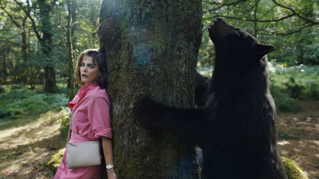 Keri Russell in "Cocaine Bear", directed by Elizabeth Banks.  (Credit: Pat Redmond/Universal Pictures)