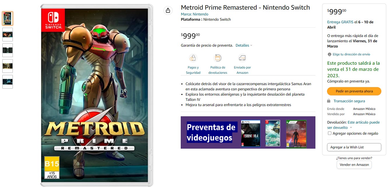 Runs!  You can now book Metroid Prime Remastered on Amazon Mexico