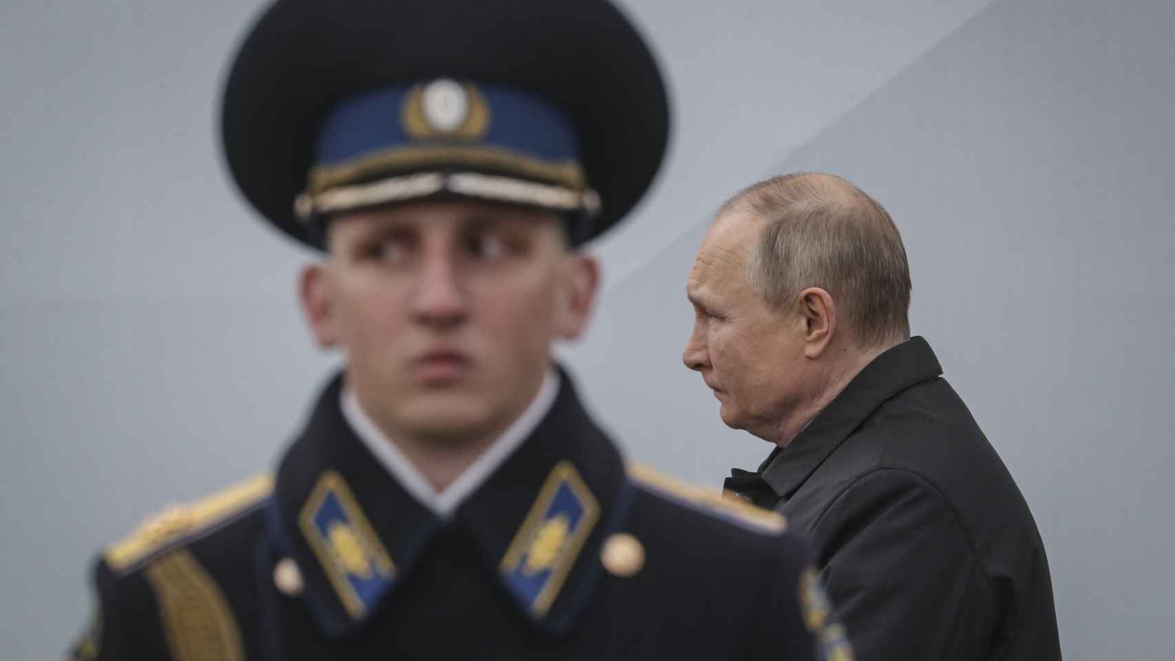 Russian President Vladimir Putin arrives at Moscow's Red Square to attend the Victory Day military parade.