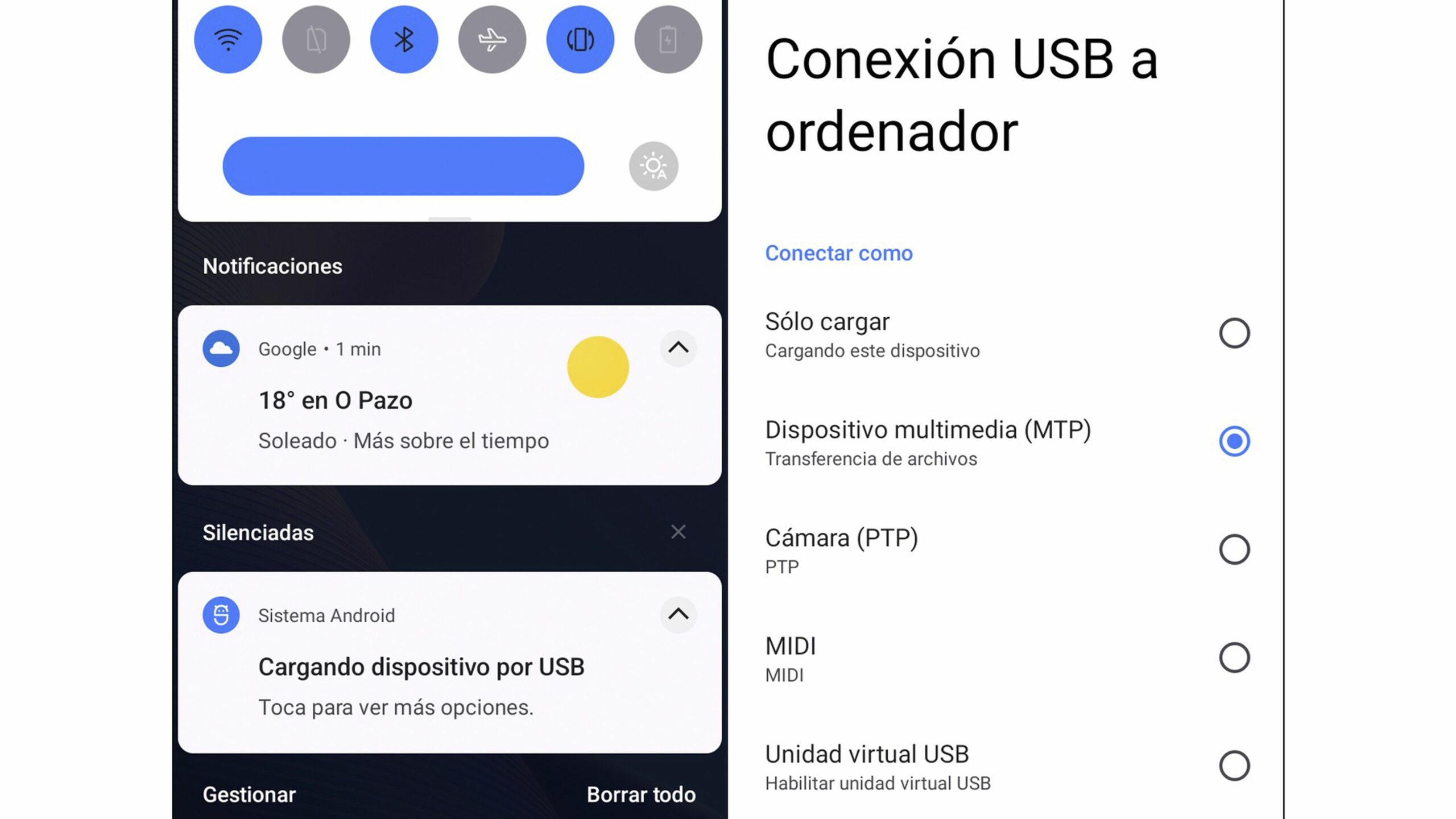 Android connection with computer