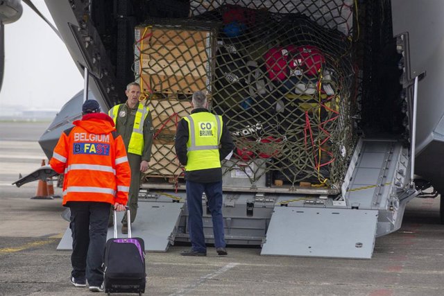 Belgian humanitarian aid ready to be sent to the victims of the earthquake in Turkey and Syria