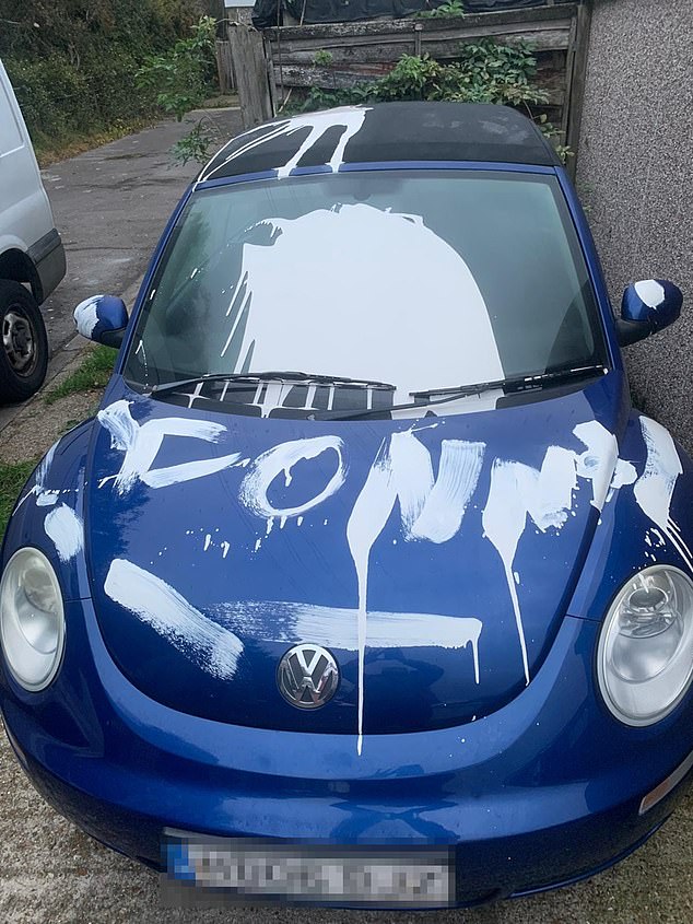 The car was full of paint