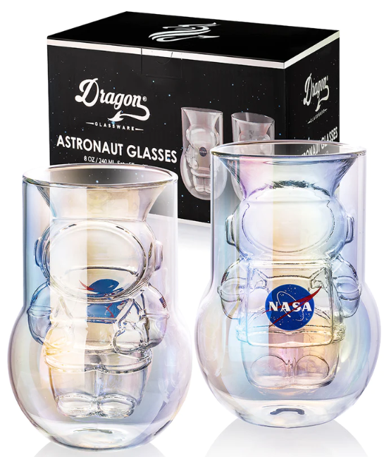 Together with NASA, Dragon Glassware launches a series of astronaut glasses