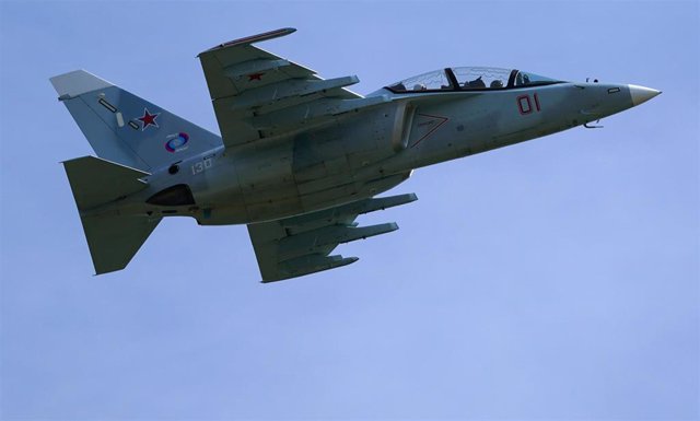 FILE - An Su-25SM attack bomber performs at the ARMY 2020 International Military and Technical Forum at the Alabino military training ground, Moscow Region, Russia.