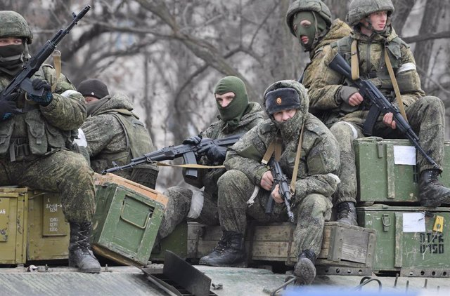 File - Russian military in the vicinity of Bakhmut.