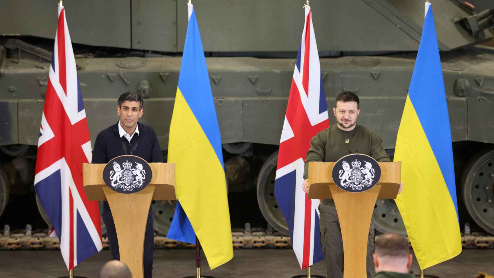 Zelenski during the last press conference that he has offered together with Rishi Sunak in Dorset.