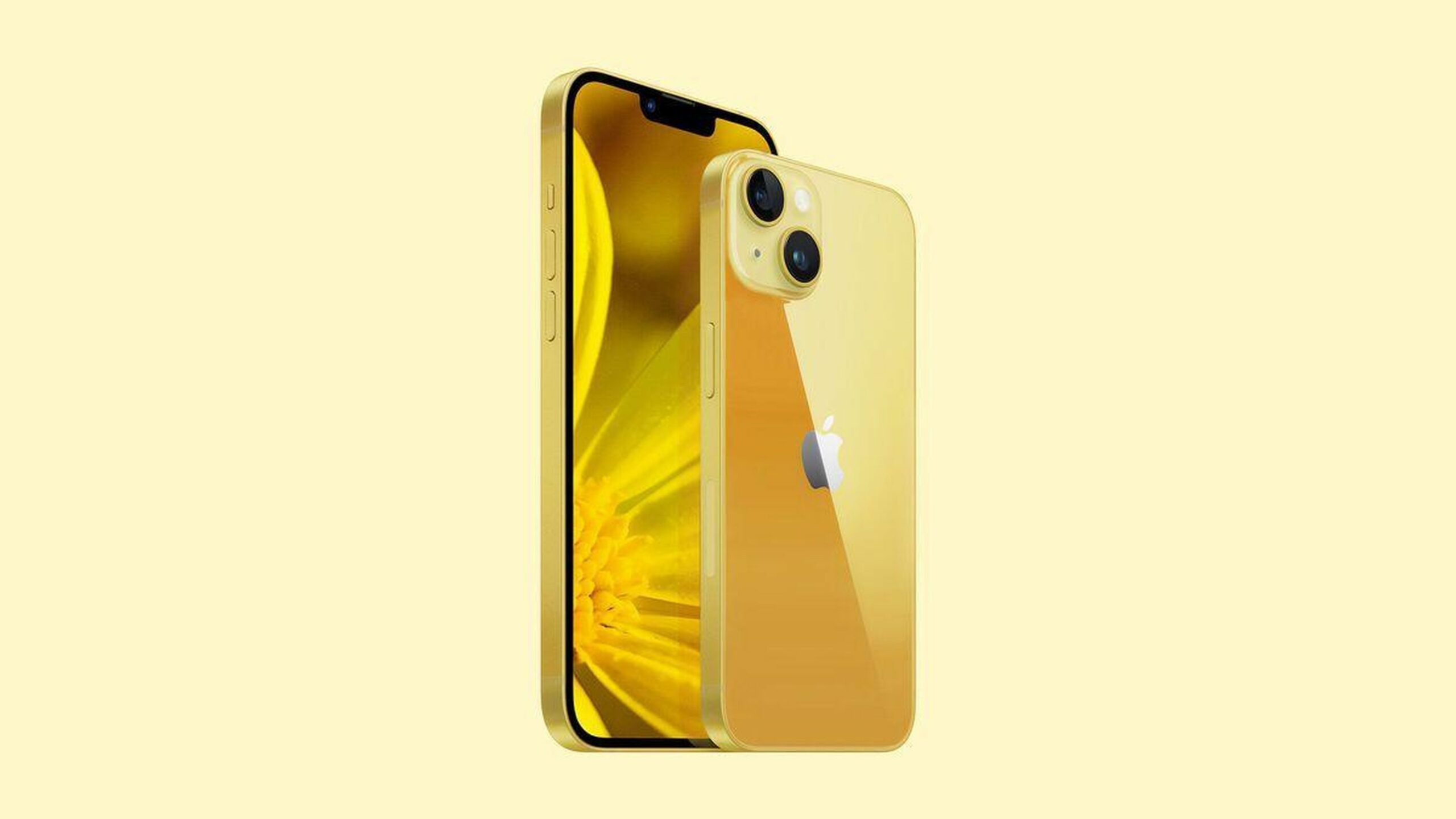 iPhone 14 in yellow