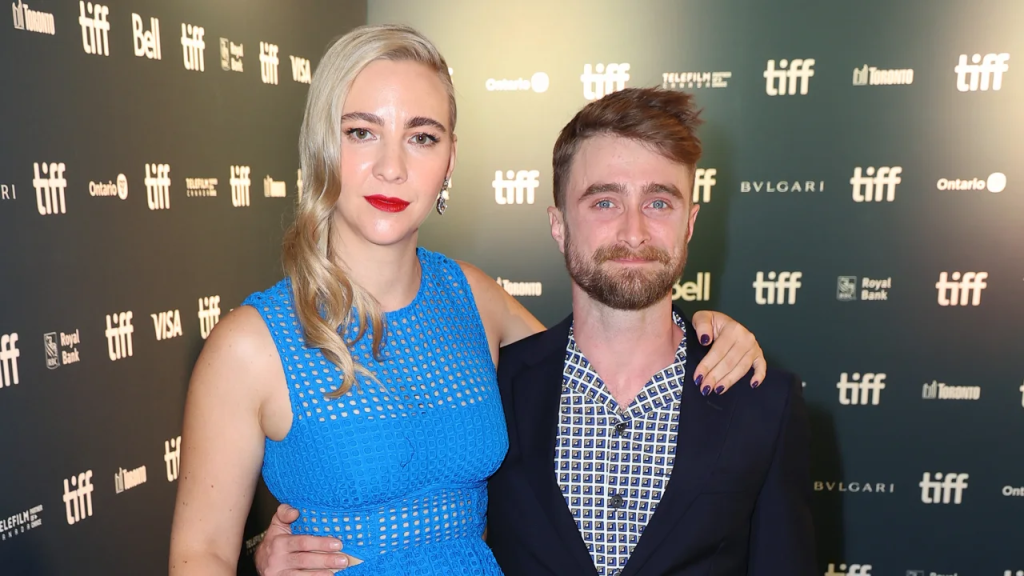 (Left to right) Erin Darke and Daniel Radcliffe at the 'Weird: The Al Yankovic Story' premiere at the 2022 Toronto International Film Festival.  (Credit: Leon Bennett/Getty Images)