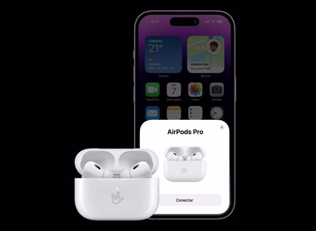 AirPods connected to an iPhone