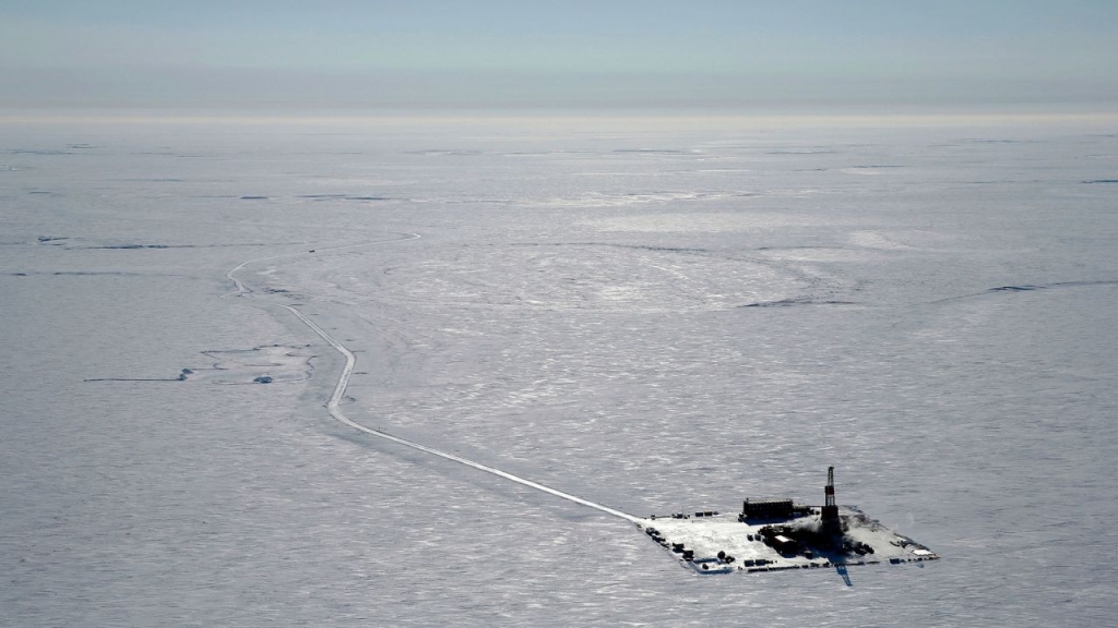 Exploration drilling camp at the proposed Willow oil project site on the North Slope of Alaska.  (Credit: ConocoPhillips/AP)