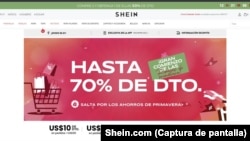 Discounts and low prices are the main claims of Shein, which shows special offers on its website, on March 14, 2023.