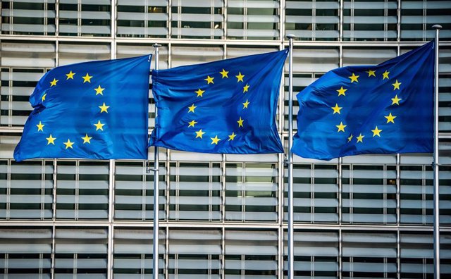 Archive - EU flags in Brussels