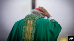 FILE - Nicaraguan Cardinal Leopoldo Brenes presides over mass in the Metropolitan Cathedral of Managua on February 12, 2023