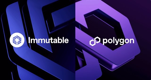 Representation of the alliance between Immutable and Polygon for the development of web3 video games