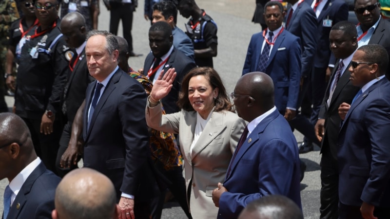 Kamala Harris kicks off official week-long tour of Africa in Ghana