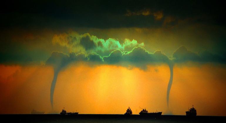 Inclement weather in Ulsan, South Korea