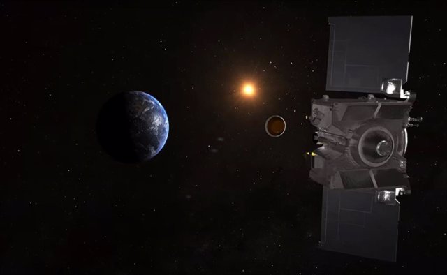 The OSIRIS-REx spacecraft sends the capsule with samples of the asteroid Bennu towards Earth